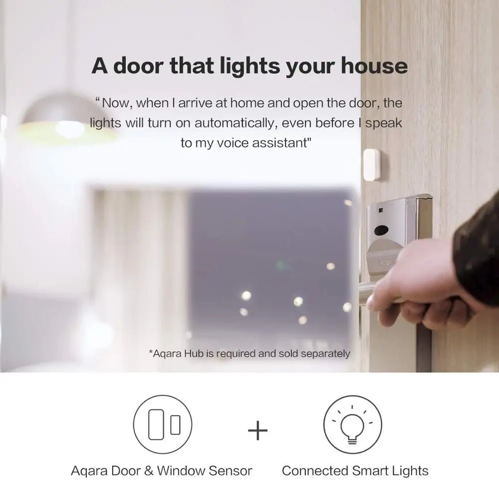 Aqara Door Window Sensor Zigbee Wireless Connection Alarm Smart Mini Door Sensor Work With Aqara Gateway Mi Home HomeKit APP - FushionX Techflex