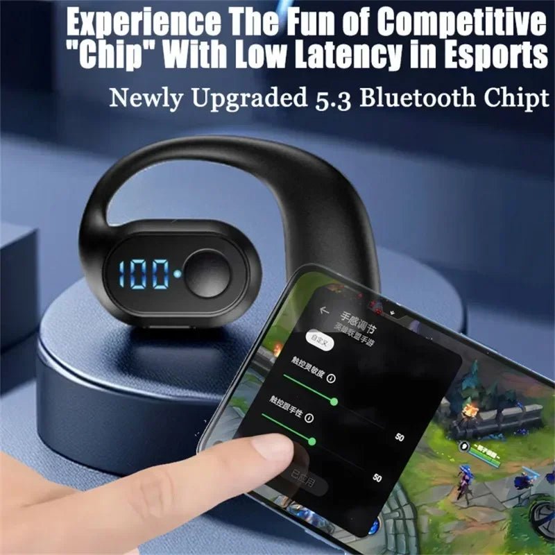 Bluetooth 5.3 Headphone TWS Wireless Ear Hook Earphone HiFi Stereo Noise Reduction Headset Waterproof Earbud for Huawi Xiami - FushionX Techflex