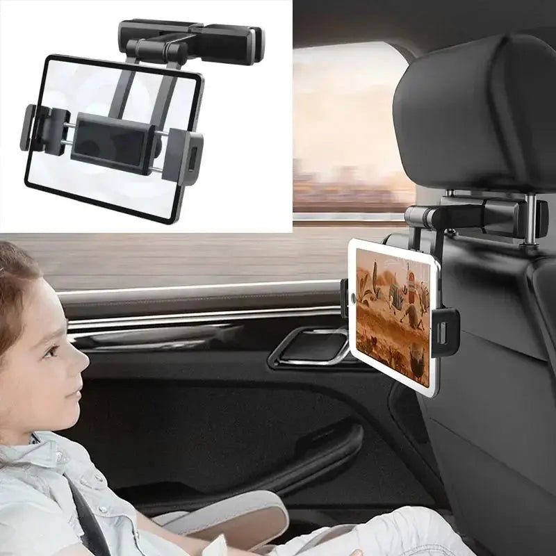 Car Backseat Phone Holder Tablet Ipad Phone Mount Smartphone Holder Travel Road Trip Essentials for Kids Fits 4.7 - 12.9" Devices - FushionX Techflex
