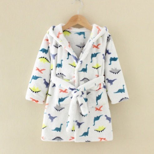 Cartoon Flannel Hooded Nightgown For Children - FushionX Techflex