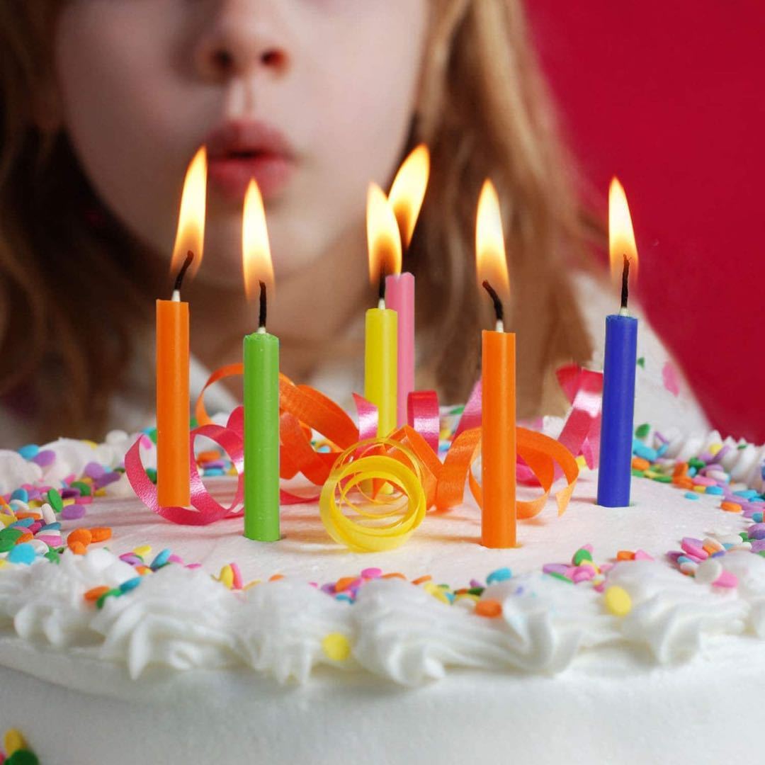 Christmas 100 Colorful Birthday Candles Smokeless And Tasteless Pole Candle - FushionX Techflex