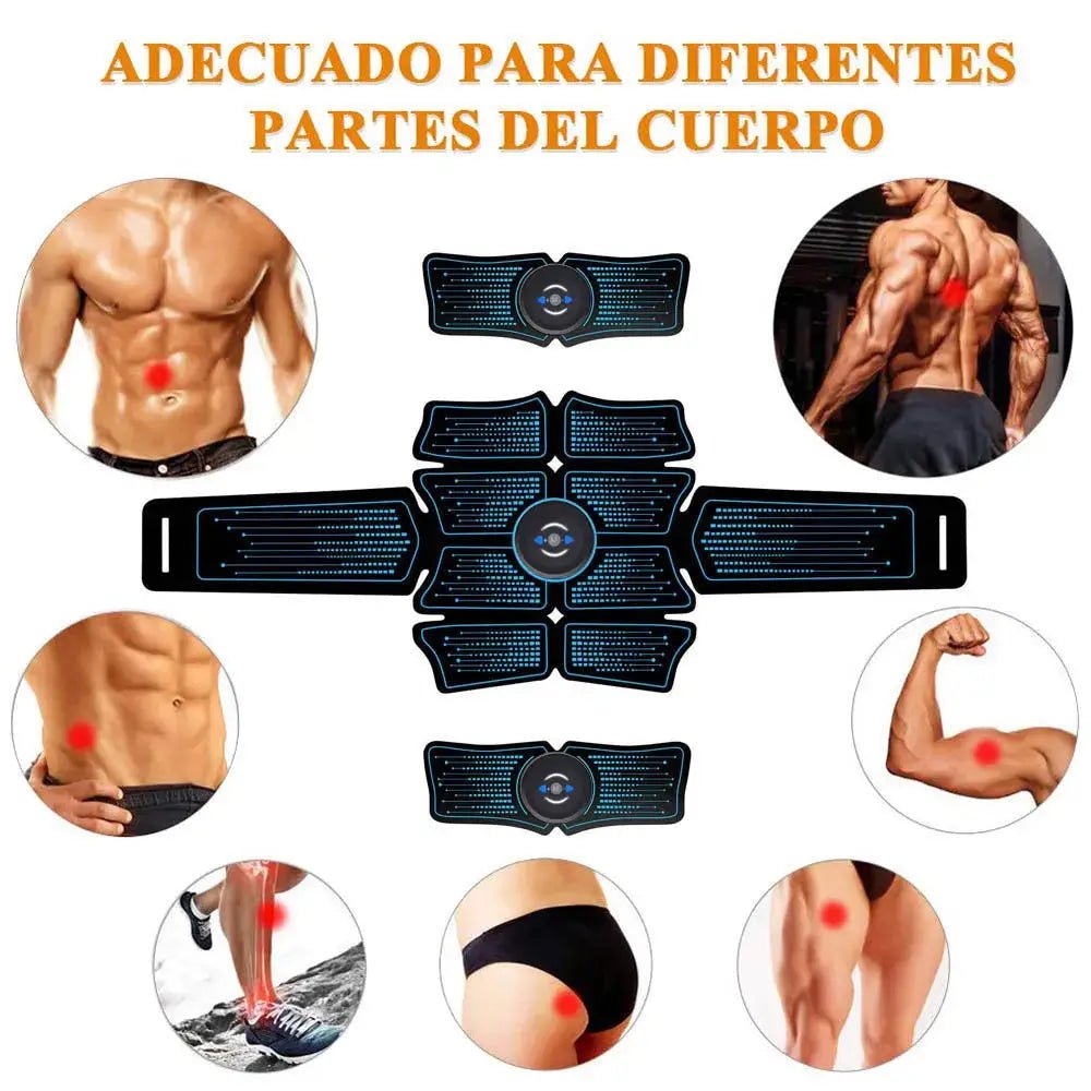 EMS Abdominal Belt Electrostimulation ABS Muscle Stimulator Hip Muscular Trainer Toner - FushionX Techflex