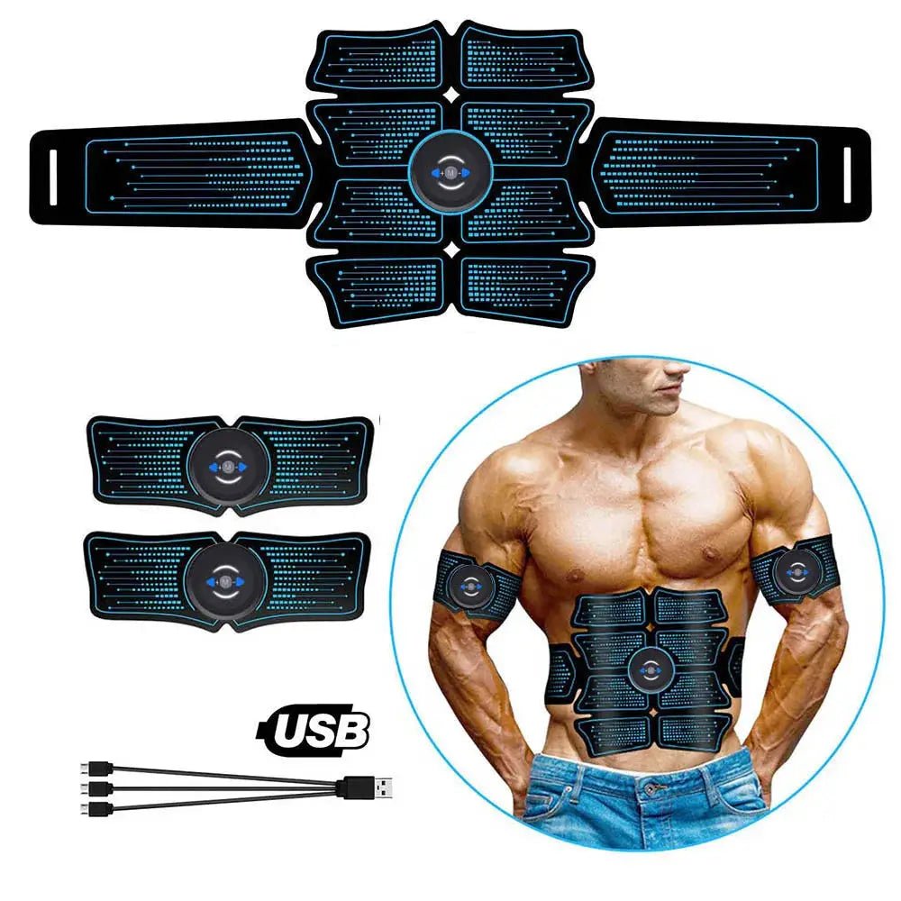 EMS Abdominal Belt Electrostimulation ABS Muscle Stimulator Hip Muscular Trainer Toner - FushionX Techflex