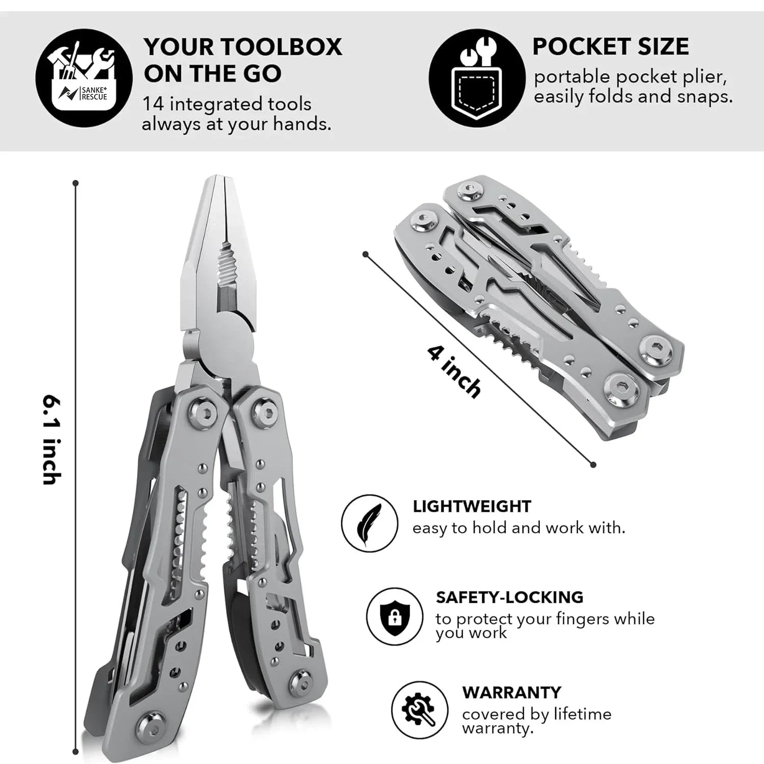 Hand Diy Multi Tools Multi - tool Folding Knives Scissor Cutters EDC Survival Gear Manual Pliers Fishing Outdoor Survival Camping - FushionX Techflex