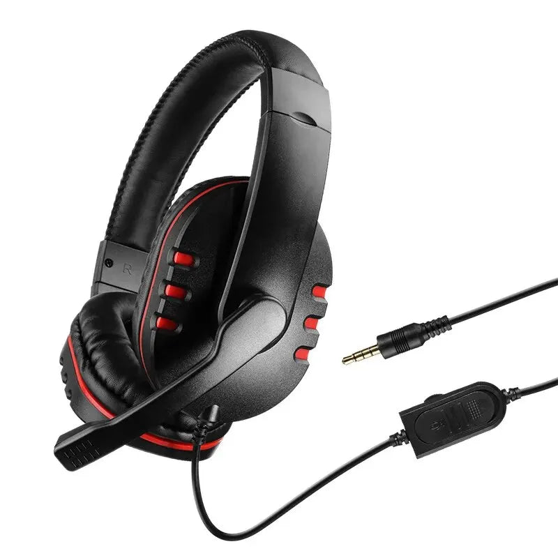 Headphones 3.5mm Wired Gaming Headset Earphones Music For PS4 Play Station 4 Game PC Chat Computer With Microphone - FushionX Techflex