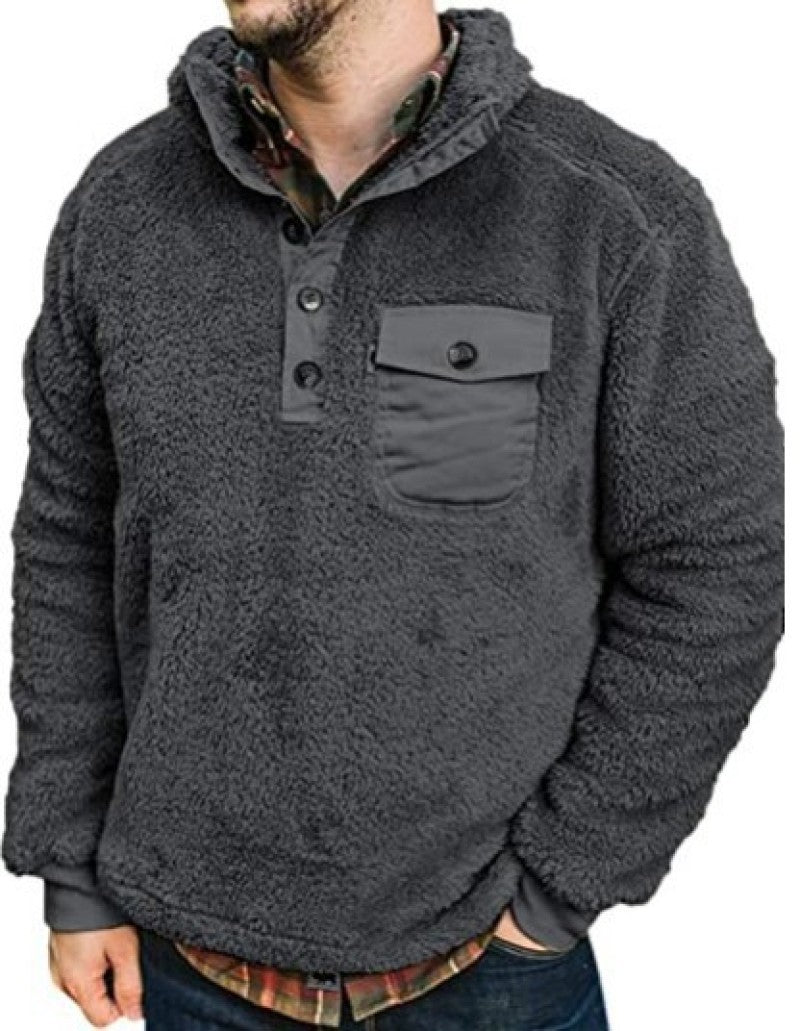 Men's Casual Flannel Plush Sweatshirt - FushionX Techflex