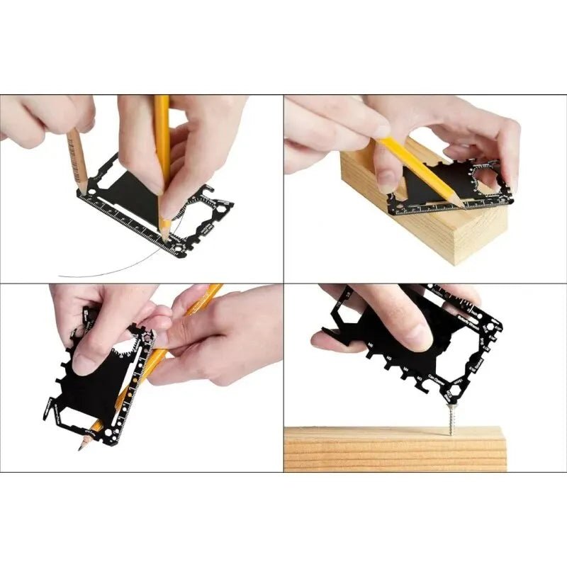 Multi Tool 46 in 1 Credit Card Size Outdoor Camping Survival Accessories Multipurpose Gear Gadget Tools for Man Portable - FushionX Techflex