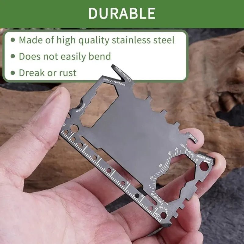Multi Tool 46 in 1 Credit Card Size Outdoor Camping Survival Accessories Multipurpose Gear Gadget Tools for Man Portable - FushionX Techflex