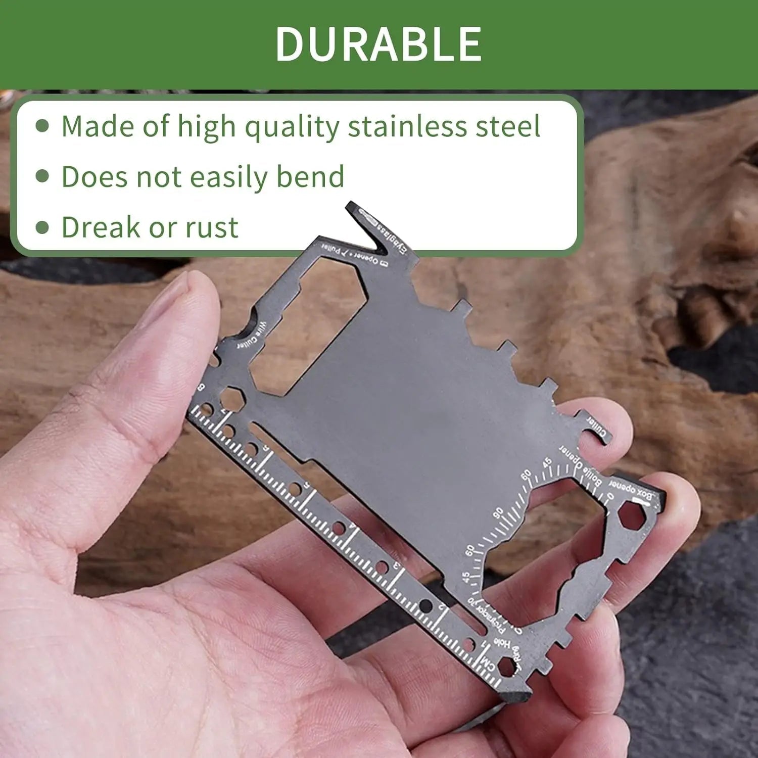 Multi Tool 46 in 1 Credit Card Size Outdoor Camping Survival Accessories Multipurpose Gear Gadget Tools for Man Portable - FushionX Techflex