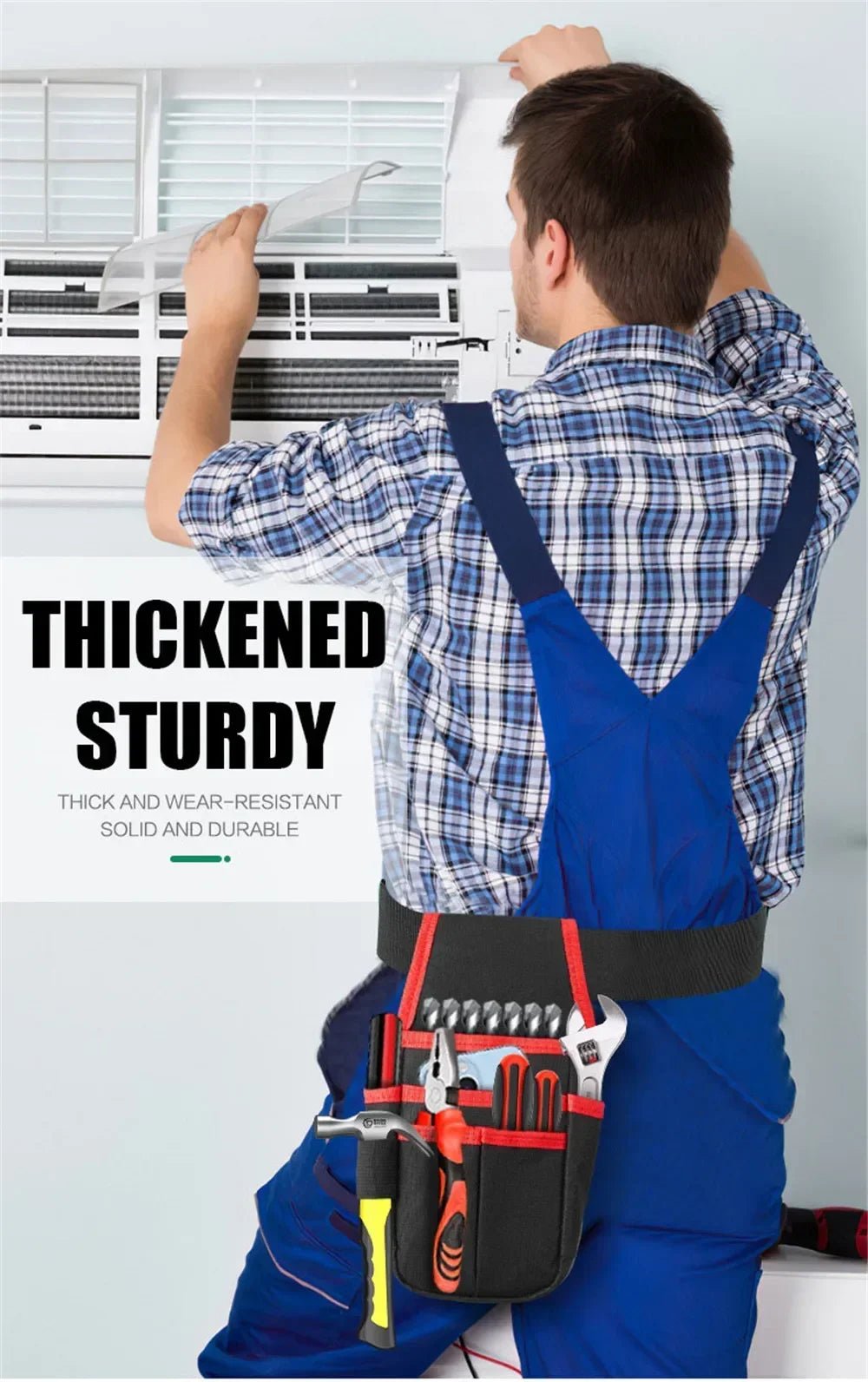 Multiple Pocket Tool Waist Pack Waterproof Holster Power Tool Electrician Toolkit Drill Waist Bag Screwdriver Hardware Organizer - FushionX Techflex