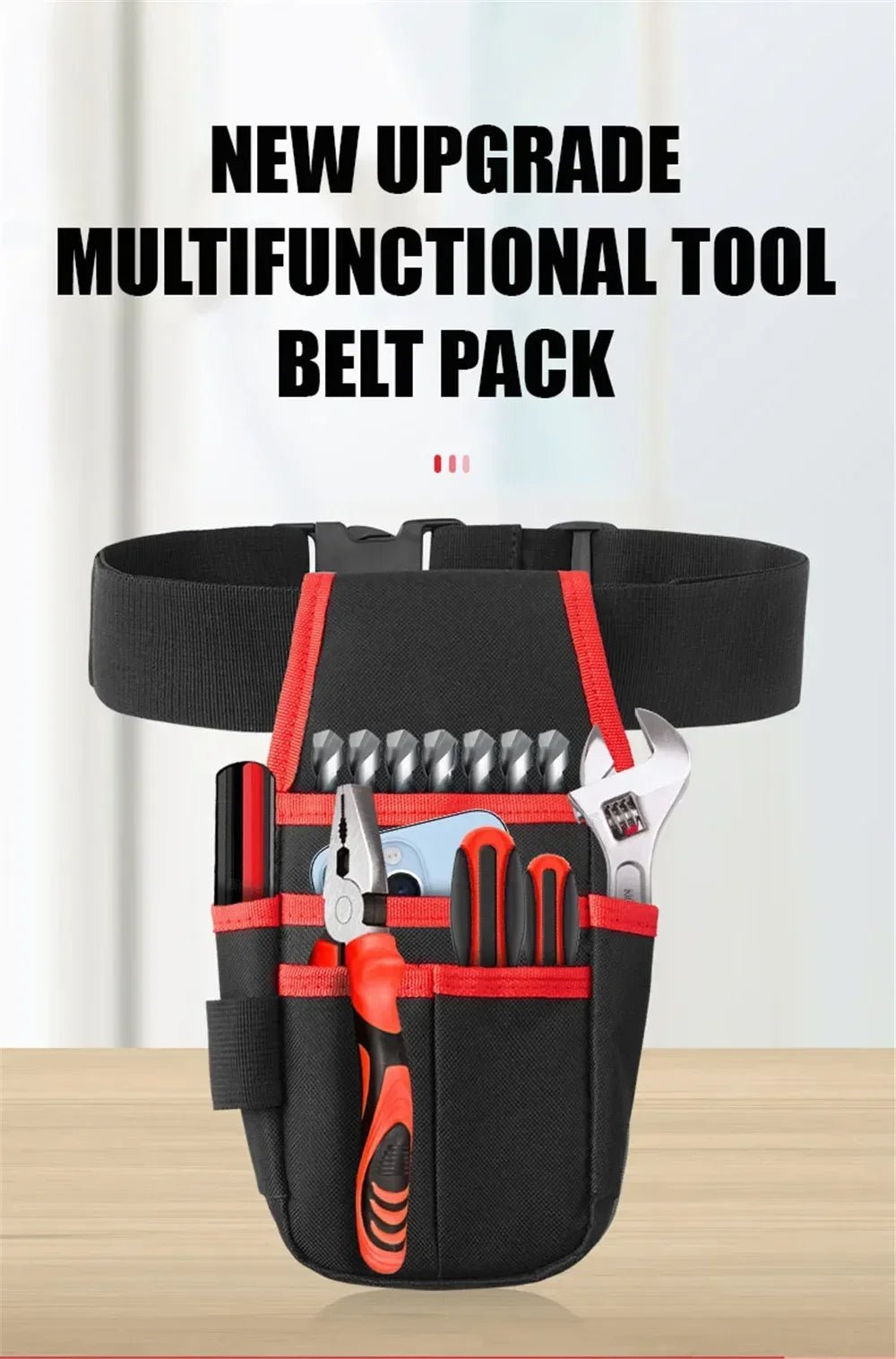 Multiple Pocket Tool Waist Pack Waterproof Holster Power Tool Electrician Toolkit Drill Waist Bag Screwdriver Hardware Organizer - FushionX Techflex