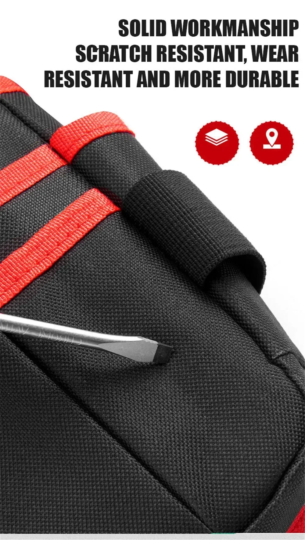 Multiple Pocket Tool Waist Pack Waterproof Holster Power Tool Electrician Toolkit Drill Waist Bag Screwdriver Hardware Organizer - FushionX Techflex