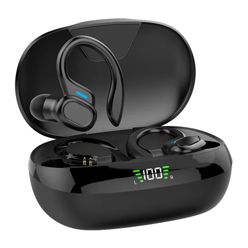 Original TWS Wireless Bluetooth Headset with Mic Earbuds LED Display Ear Hook Wireless Headphones Stereo Bluetooth Earphones - FushionX Techflex
