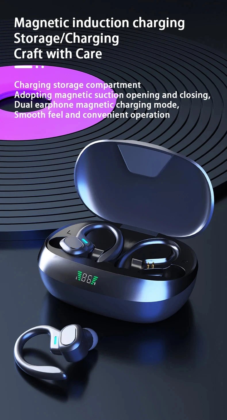 Original Wireless Earphones Ture Wireless Earbuds Ear Hook Sports HiFI Stereo Waterproof Headset With Mic TWS Headphone - FushionX Techflex