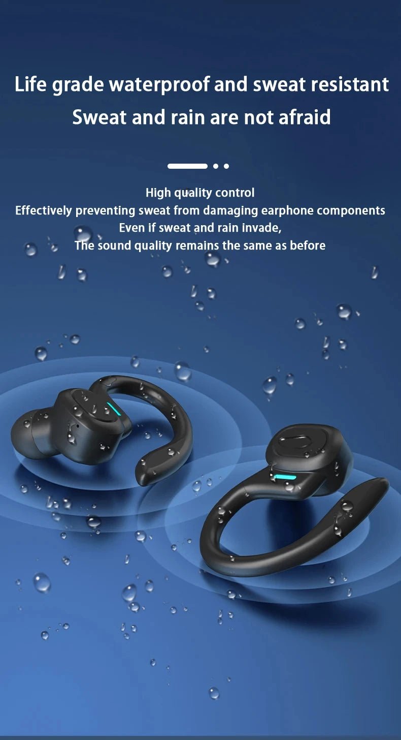 Original Wireless Earphones Ture Wireless Earbuds Ear Hook Sports HiFI Stereo Waterproof Headset With Mic TWS Headphone - FushionX Techflex