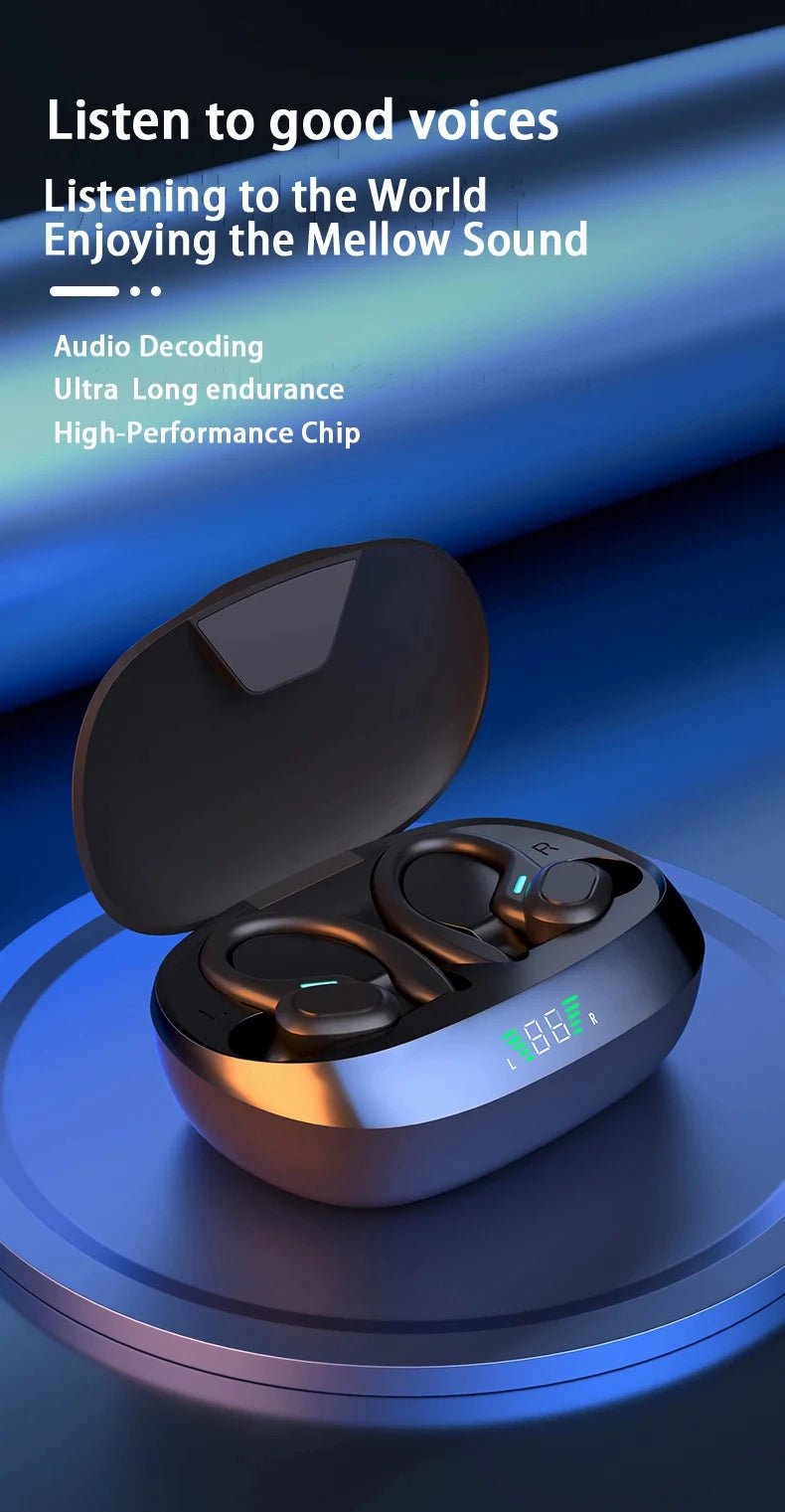 Original Wireless Earphones Ture Wireless Earbuds Ear Hook Sports HiFI Stereo Waterproof Headset With Mic TWS Headphone - FushionX Techflex