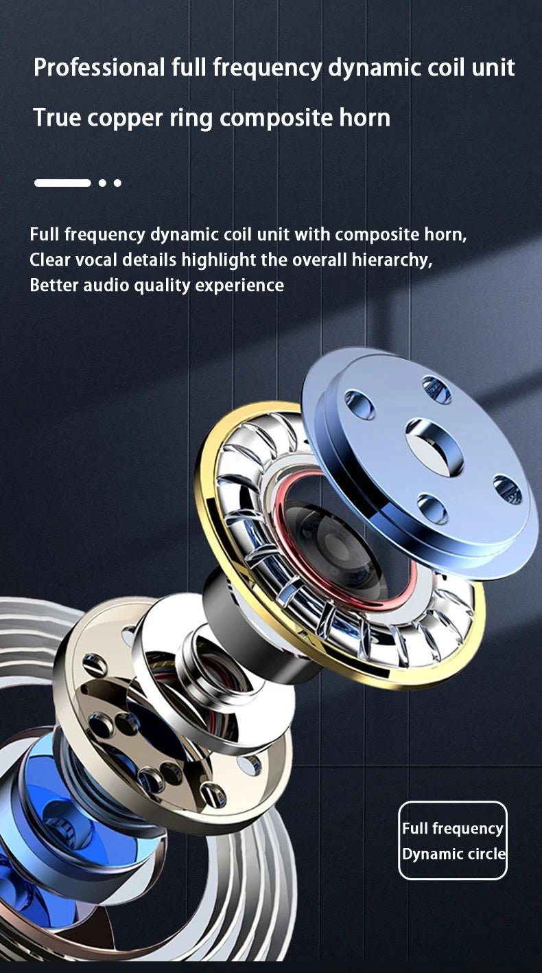 Original Wireless Earphones Ture Wireless Earbuds Ear Hook Sports HiFI Stereo Waterproof Headset With Mic TWS Headphone - FushionX Techflex