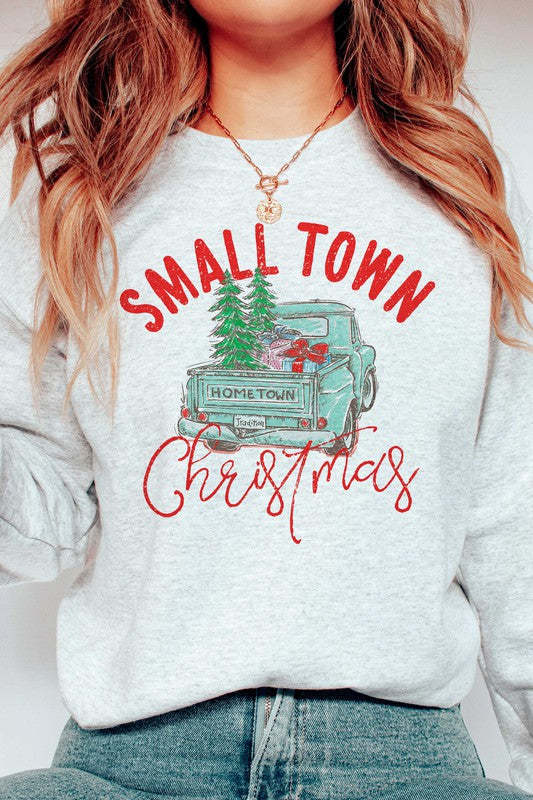 Small Town Christmas Truck Graphic Sweatshirt - FushionX Techflex