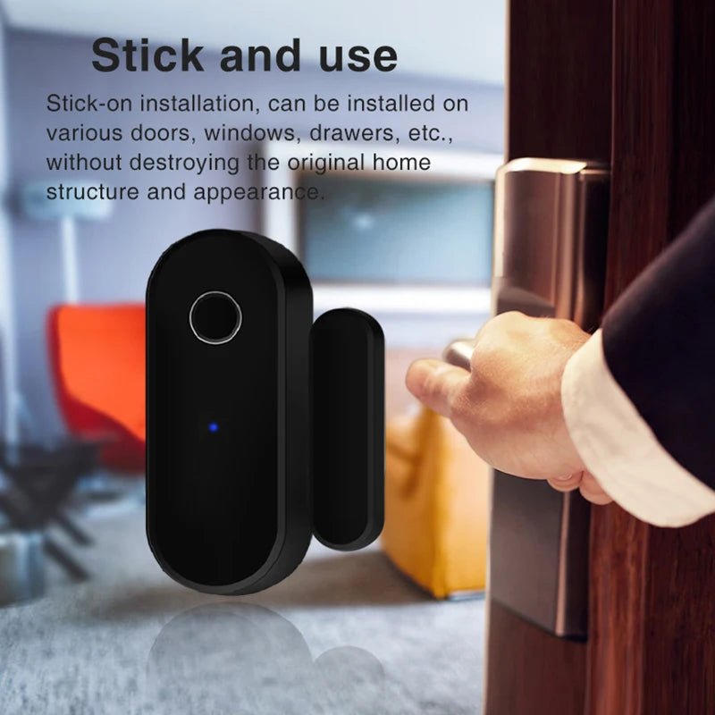Tuya Smart Zigbee Door Sensor Door Window Open Close Detector Black Smart Home Security System Work With Gateway Smart Life APP - FushionX Techflex