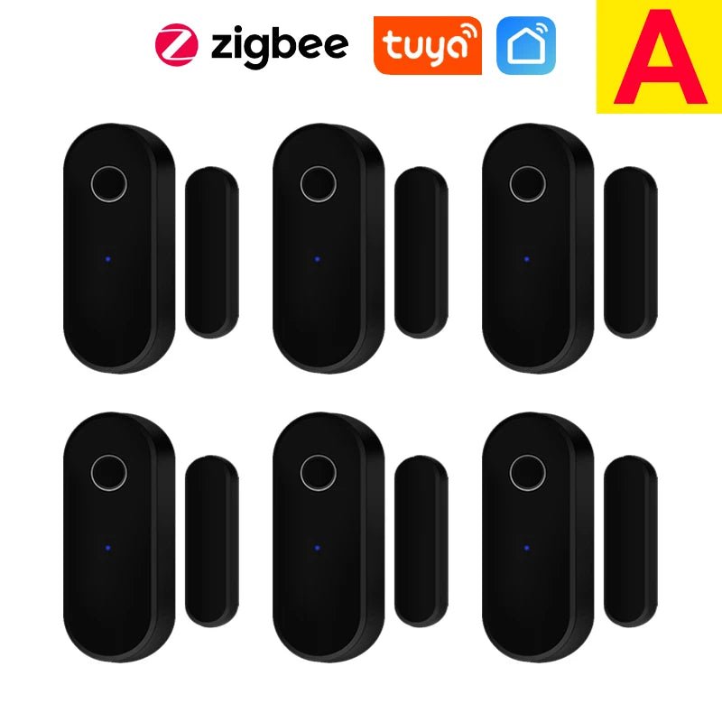 Tuya Smart Zigbee Door Sensor Door Window Open Close Detector Black Smart Home Security System Work With Gateway Smart Life APP - FushionX Techflex
