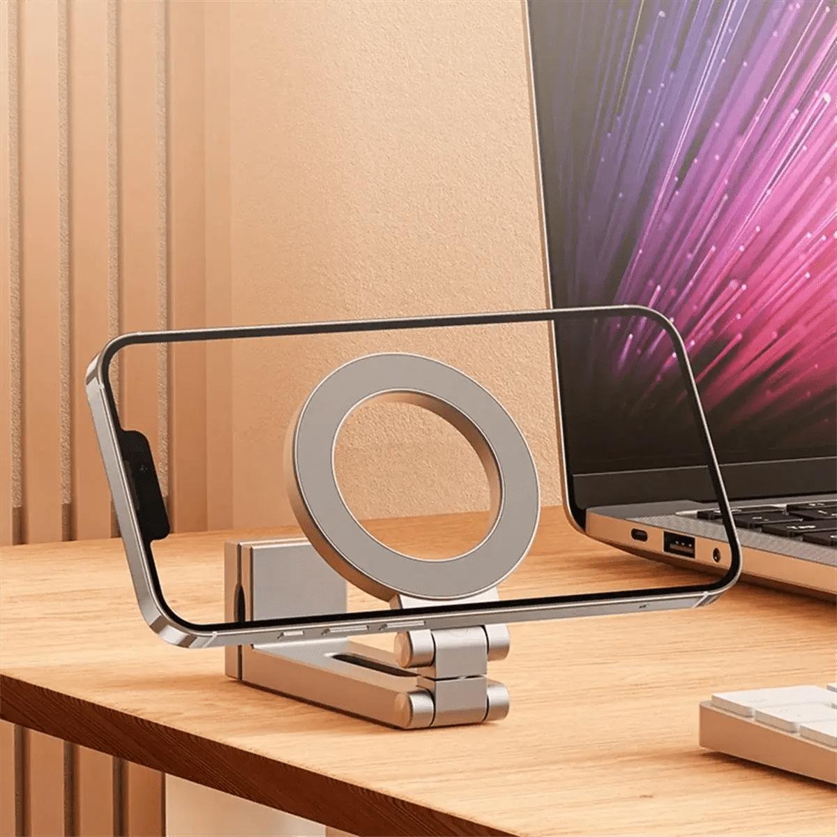 Universal Magnetic Phone Holder Travel Essential Flexible Rotation Hands - Free Airplane Phone Mount - FushionX Techflex