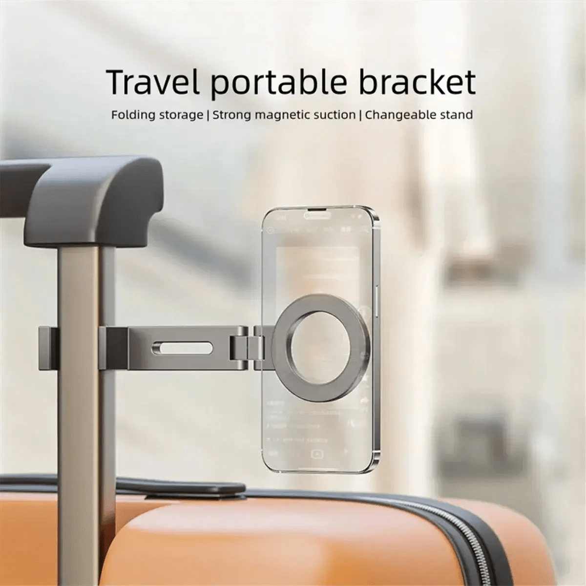 Universal Magnetic Phone Holder Travel Essential Flexible Rotation Hands - Free Airplane Phone Mount - FushionX Techflex