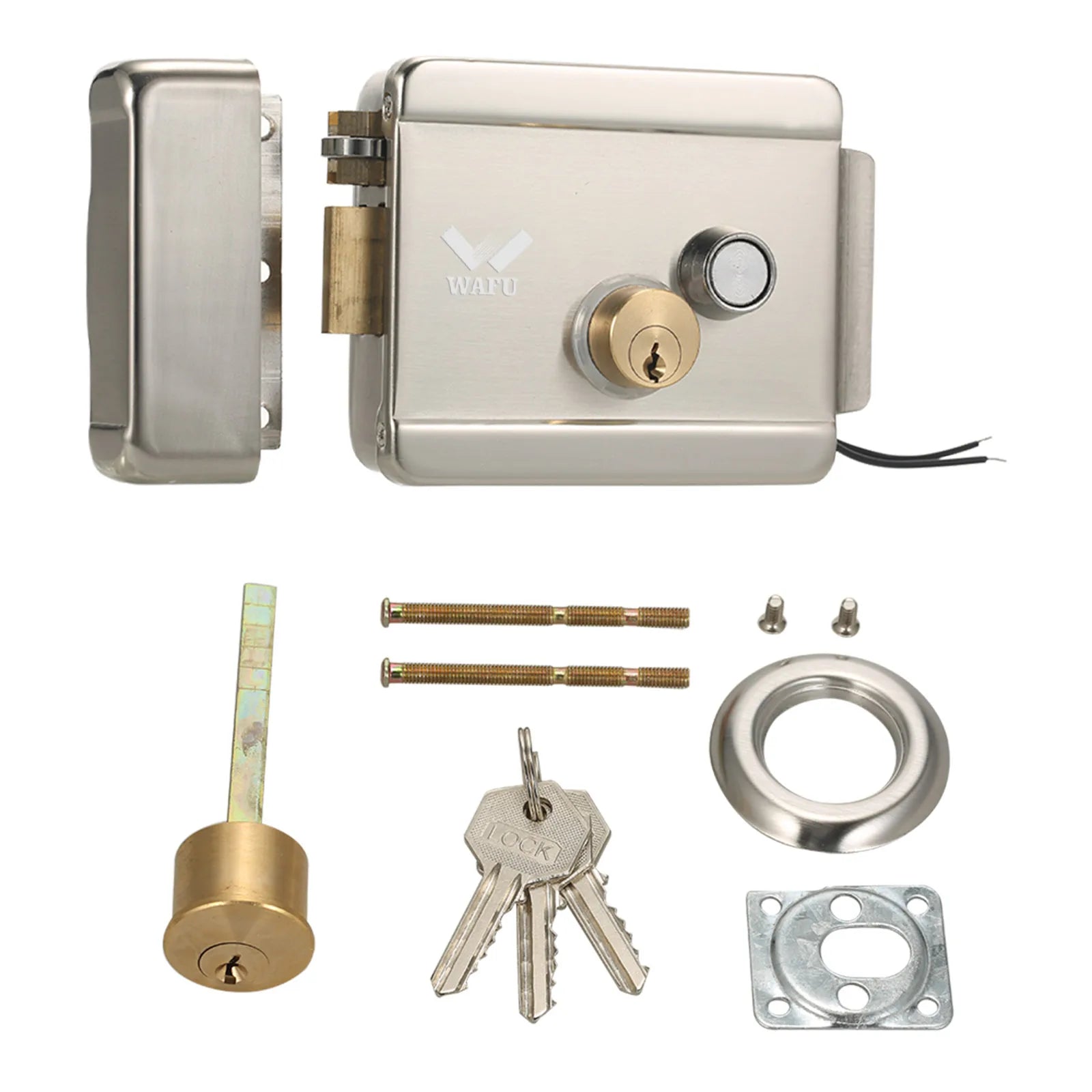 WAFU Smart Electric Gate Door Lock Secure Electric Metallic Lock Electronic Door Lock Door Access Control for Home Office - FushionX Techflex