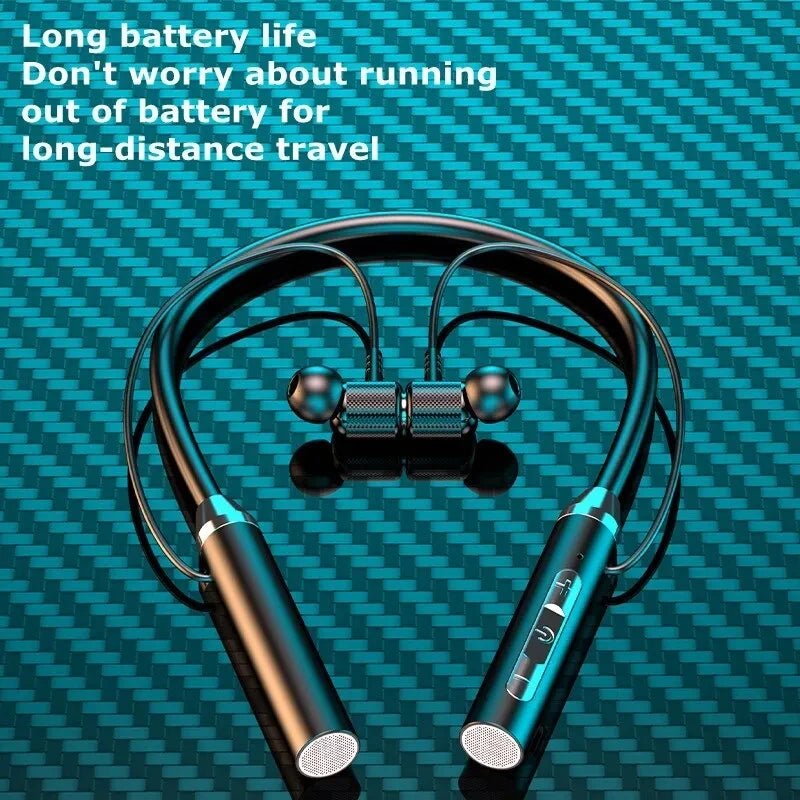 Wireless Headphones Bluetooth 5.0 Neckband Earphones Silicone Hifi 9D Stereo Sports Headset Halter Waterproof Magnetic Earbuds - FushionX Techflex