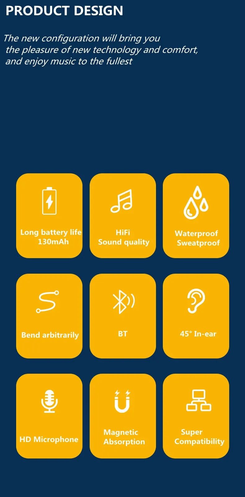 Wireless Headphones Bluetooth 5.0 Neckband Earphones Silicone Hifi 9D Stereo Sports Headset Halter Waterproof Magnetic Earbuds - FushionX Techflex