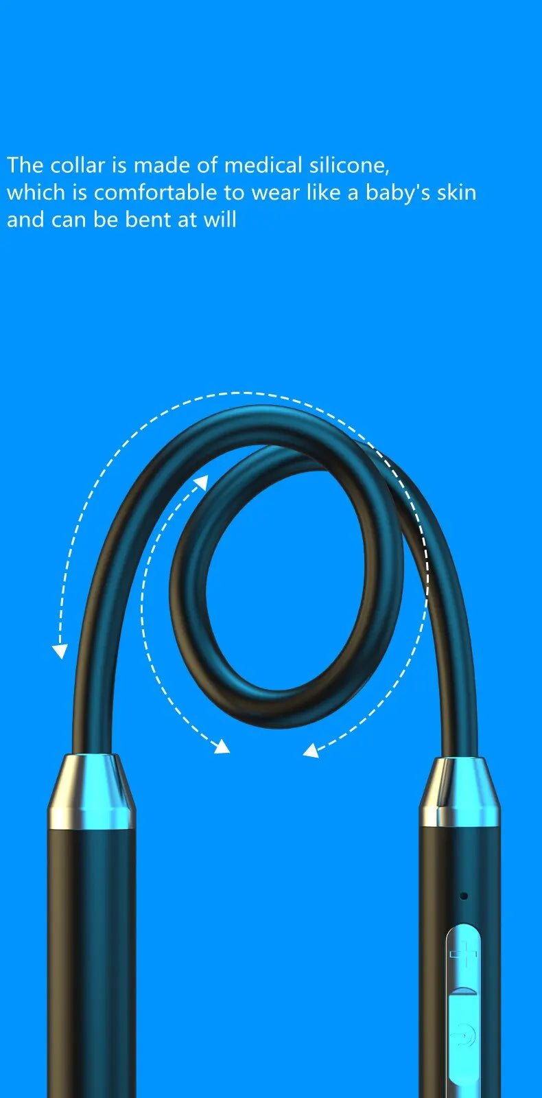 Wireless Headphones Bluetooth 5.0 Neckband Earphones Silicone Hifi 9D Stereo Sports Headset Halter Waterproof Magnetic Earbuds - FushionX Techflex