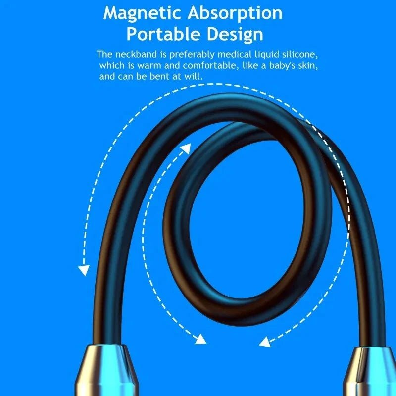 Wireless Headphones Bluetooth 5.0 Neckband Earphones Silicone Hifi 9D Stereo Sports Headset Halter Waterproof Magnetic Earbuds - FushionX Techflex