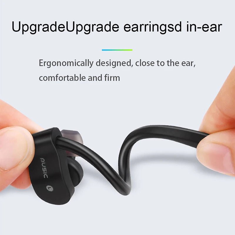 Wireless Headphones Earloop Ear Hook Earbuds Wireless Bluetooth Headset Handsfree Neckband With Mic Bluetooth Earphones - FushionX Techflex