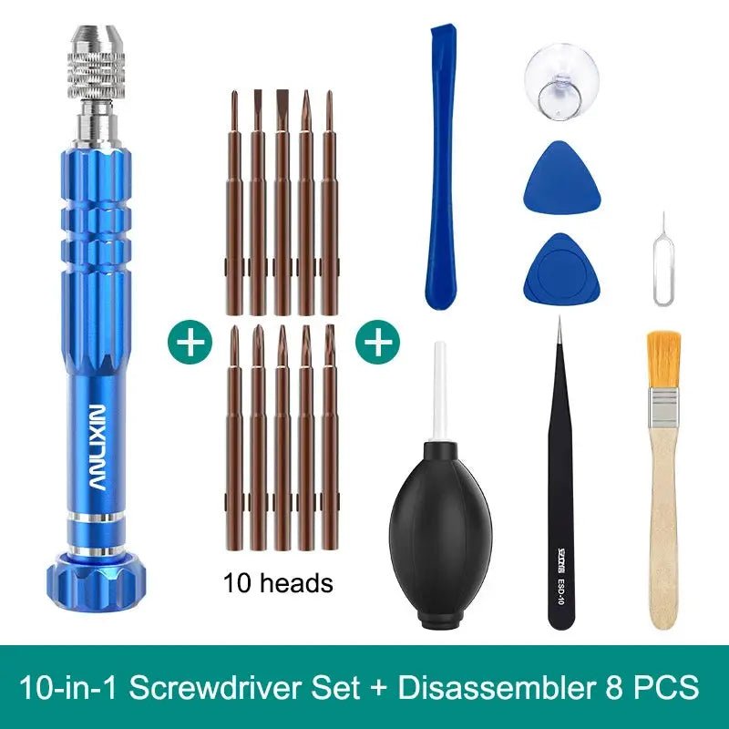 10 in 1 Mobile Phone Repair Tool Kit, Smartphone Screwdriver Set,Essential Disassembly Toolkit - FushionX Techflex