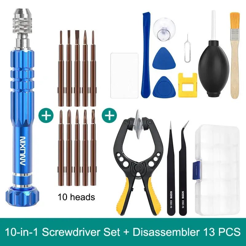 10 in 1 Mobile Phone Repair Tool Kit, Smartphone Screwdriver Set,Essential Disassembly Toolkit - FushionX Techflex
