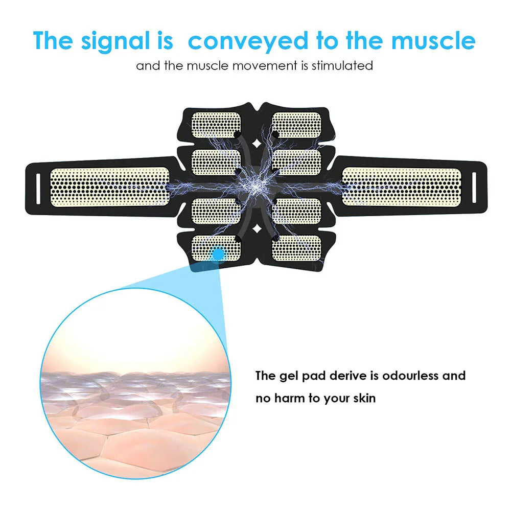 EMS Abdominal Belt Electrostimulation ABS Muscle Stimulator Hip Muscular Trainer Toner