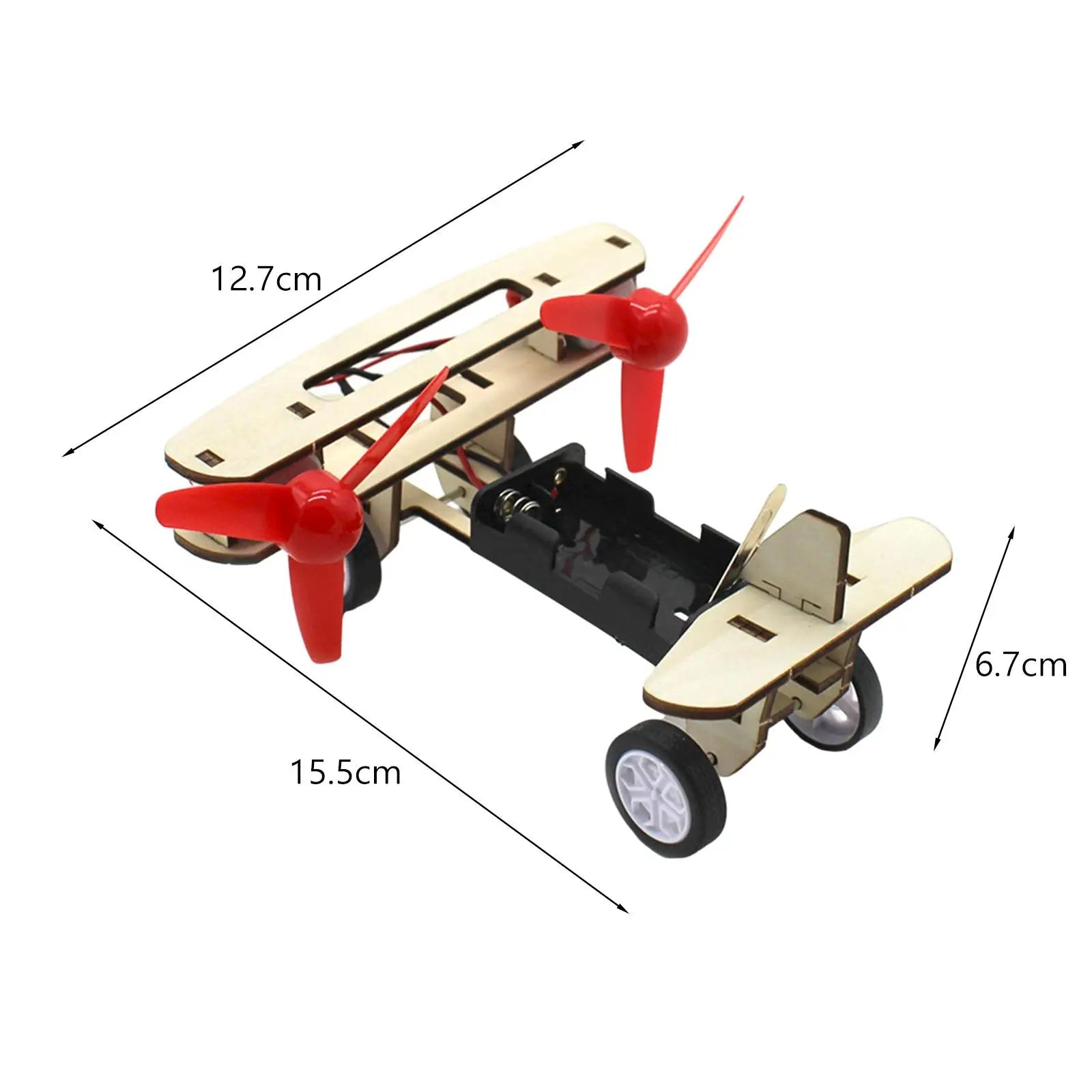 Wind Power Aircraft Electricity Model Fun Physical Scientific Experiment Set for Girls Boys Kids