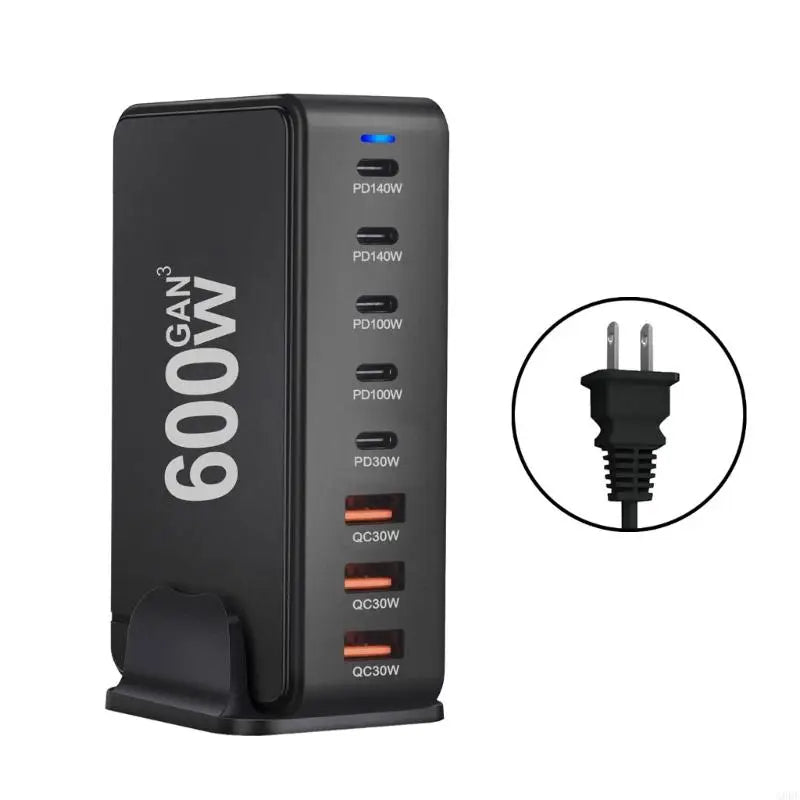 G8DF 600W 8 Port GaNs PD USB C USB A Adapters for Phone