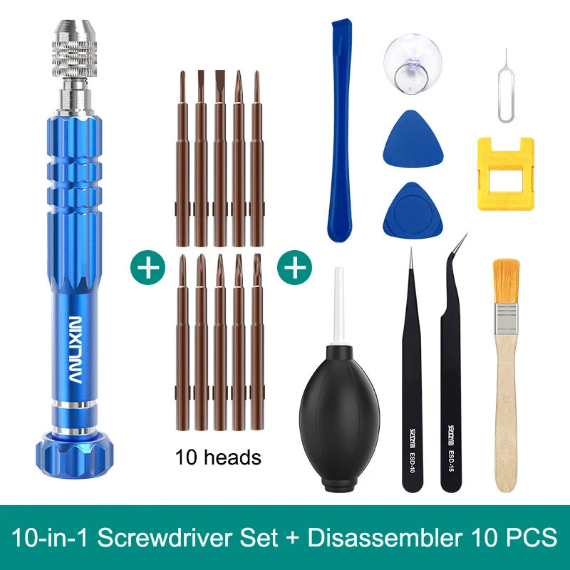 10 in 1 Mobile Phone Repair Tool Kit, Smartphone Screwdriver Set,Essential Disassembly Toolkit