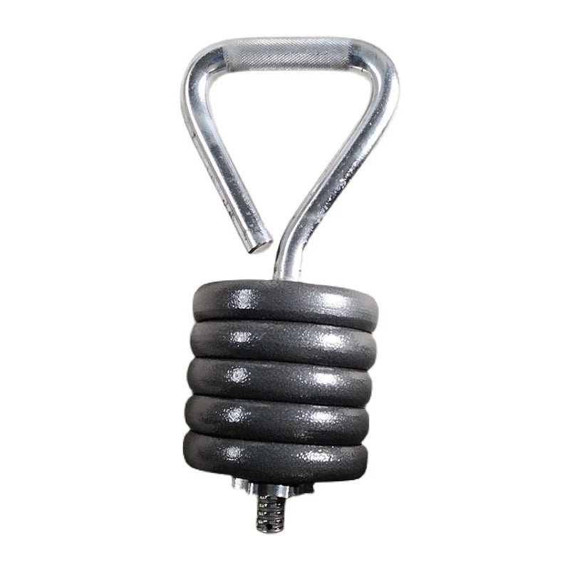 Adjustable Fitness Kettlebell Handle Metal Barbell Weight Plate Grips Home Gym Weightlifting Workout