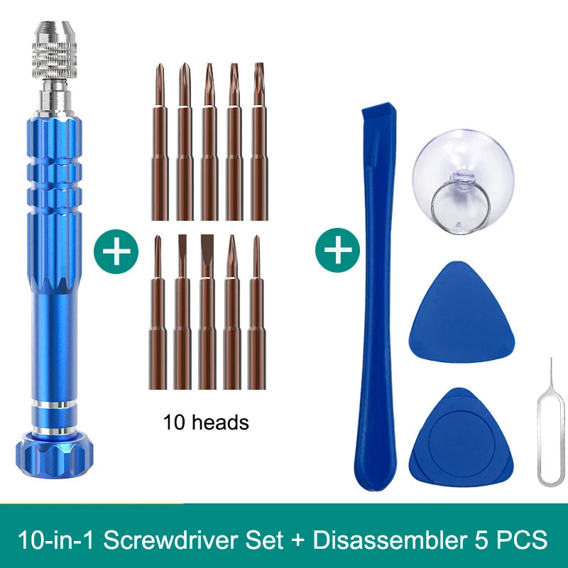 10 in 1 Mobile Phone Repair Tool Kit, Smartphone Screwdriver Set,Essential Disassembly Toolkit