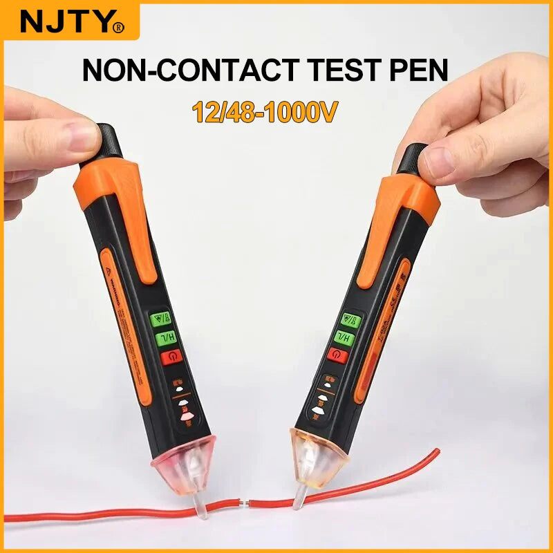 NJTY Non-Contact Voltage Tester 12-1000V AC Voltage Checker Pen Smart Circuit Inspection Tool