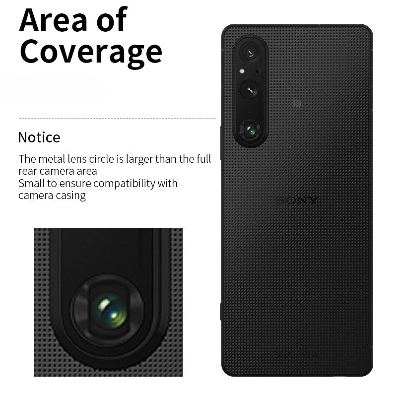 For Sony Xperia 1 V 10 V Metal Aluminum Camera Lens Protector Camera Lens Cover Case Protective Film