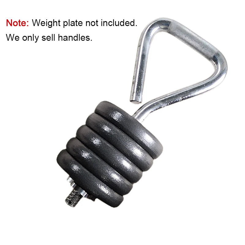 Adjustable Fitness Kettlebell Handle Metal Barbell Weight Plate Grips Home Gym Weightlifting Workout