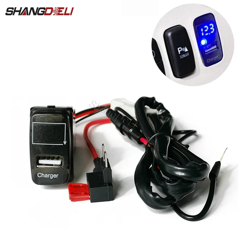 Modified Car Fast Charger USB Port Phone Charger Socket Interface Adapter