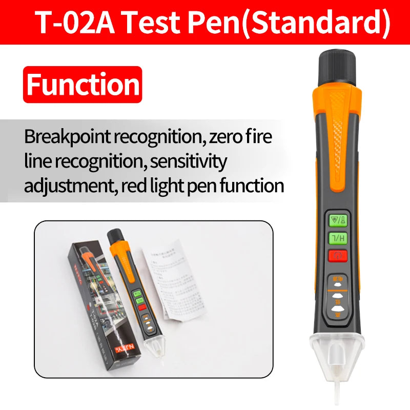 NJTY Non-Contact Voltage Tester 12-1000V AC Voltage Checker Pen Smart Circuit Inspection Tool