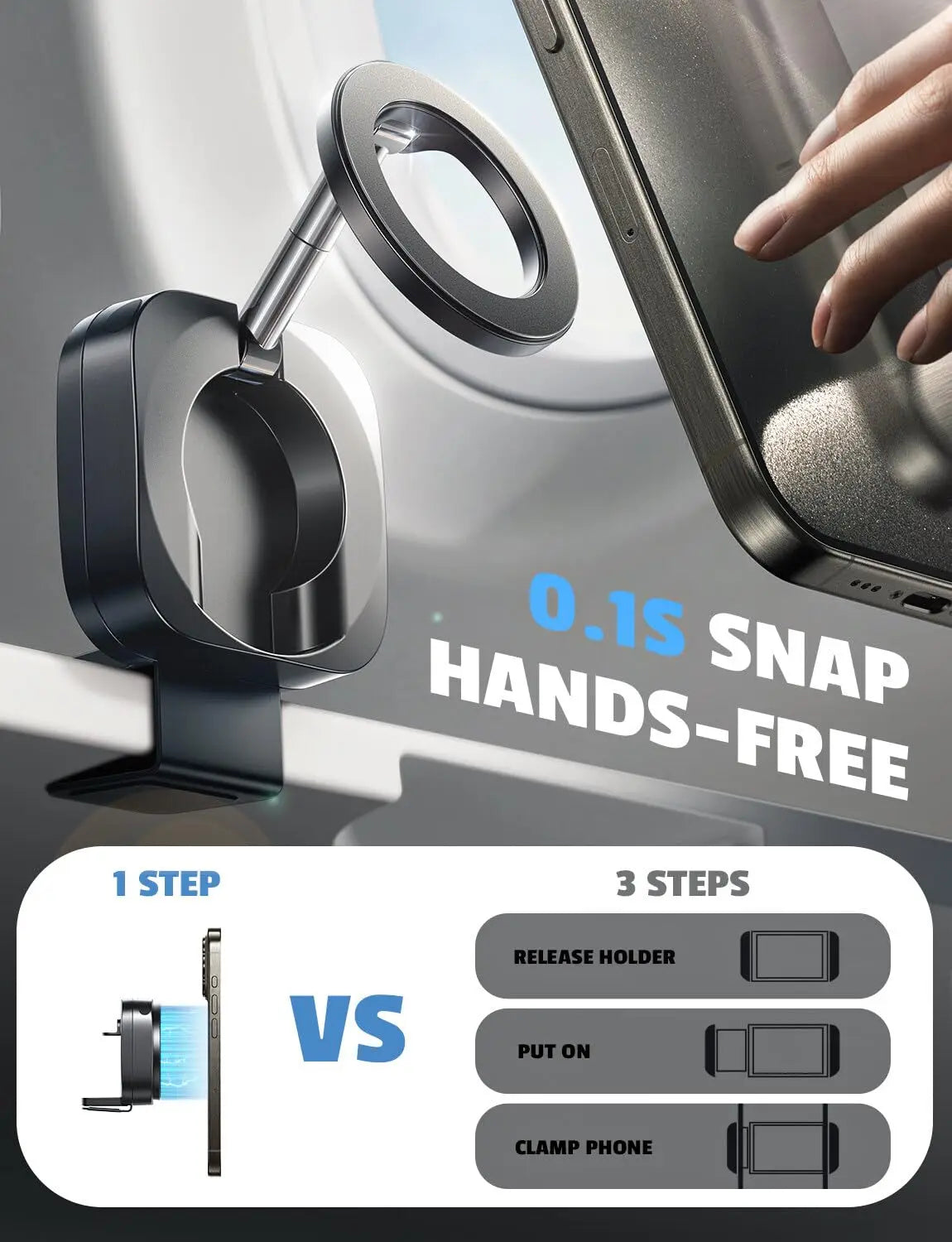 LISEN for MagSafe Car Mount 360 Degrees Phone Holder Universal Smartphone Stands Car Rack Dashboard