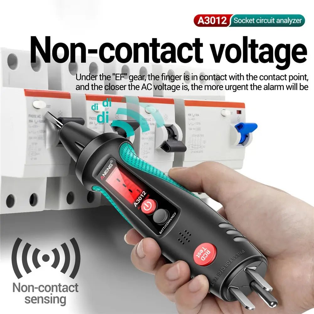 ANENG Multifunction Voltage Tester Electricity Test Pen Socket Phase Tester LED Display - FushionX Techflex