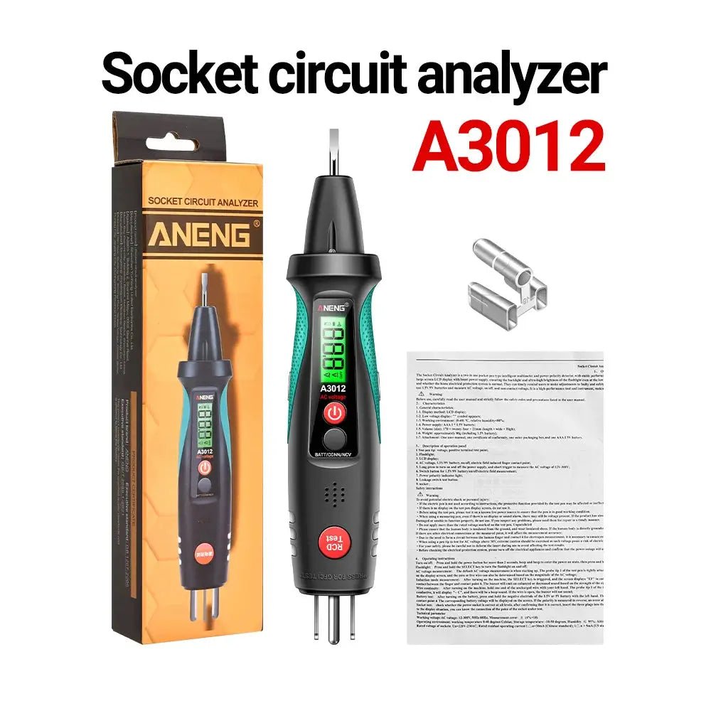 ANENG Multifunction Voltage Tester Electricity Test Pen Socket Phase Tester LED Display - FushionX Techflex
