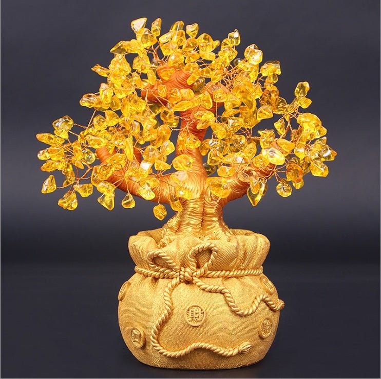 Crystal Lucky Tree Money Bag Tree Money Tree Creative Fashion Home Decoration Desktop Decoration - FushionX Techflex