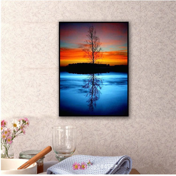 Diamond Painting, Reflection, Tree Decoration, Digital Oil Painting, Cross Stitch - FushionX Techflex